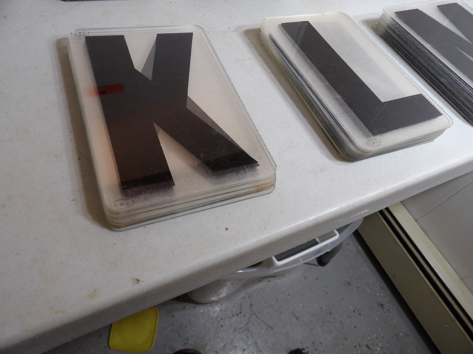 Large Lot of 6″ Tall Marquee Sign Hard Plastic Letters ( Cal Brand )