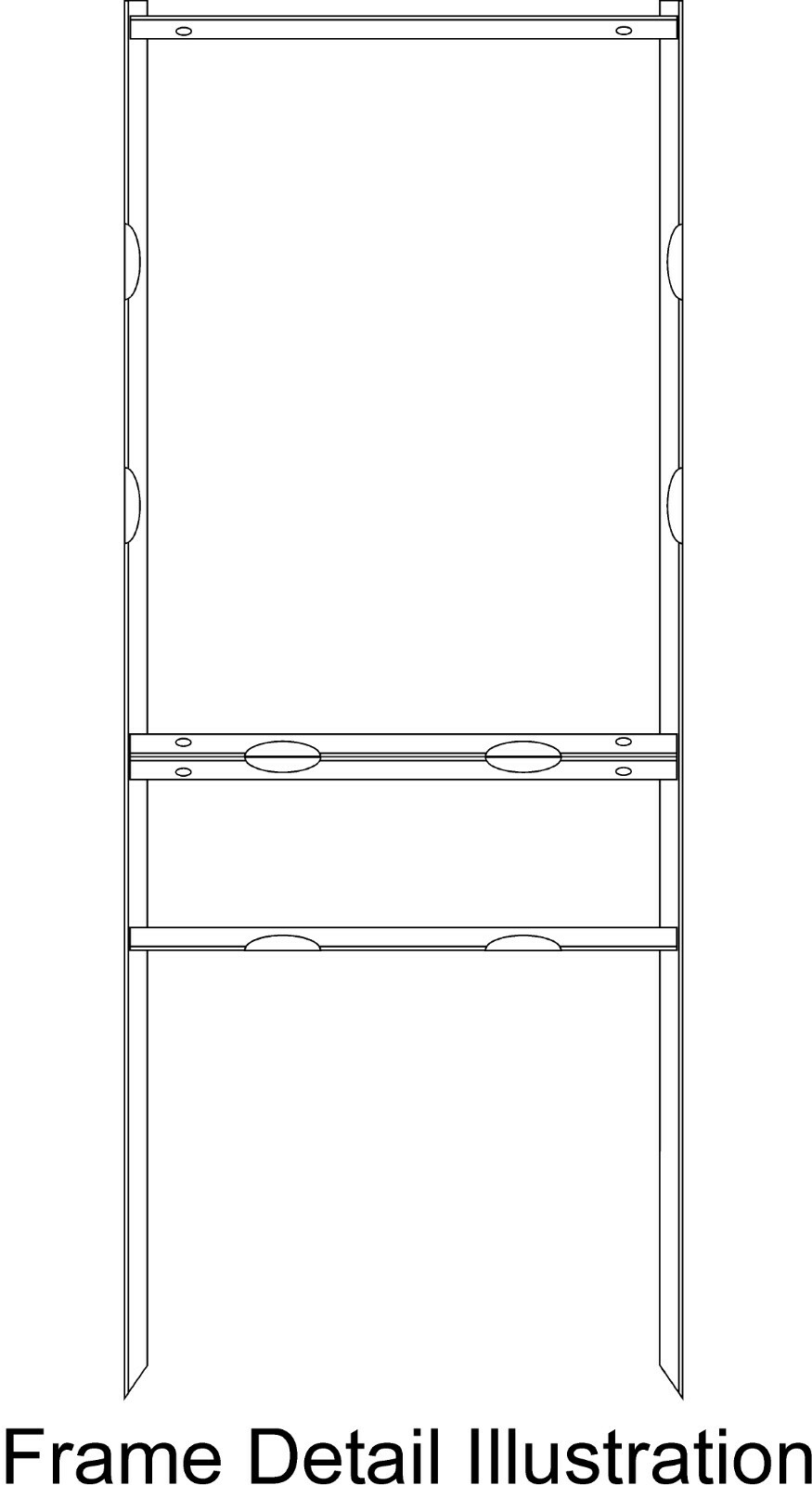 Real Estate Yard Sign Metal Frame, 24 x 18 Slide-In (1) Rider, Black (Pack of 1)