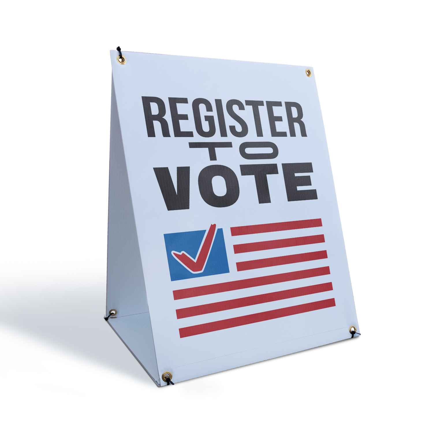 Register To Vote A-Frame Sidewalk Sign Civic Engagement Community Sign Now