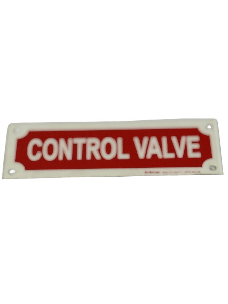 Rectangular Aluminum Control Valve Sign 15 pack