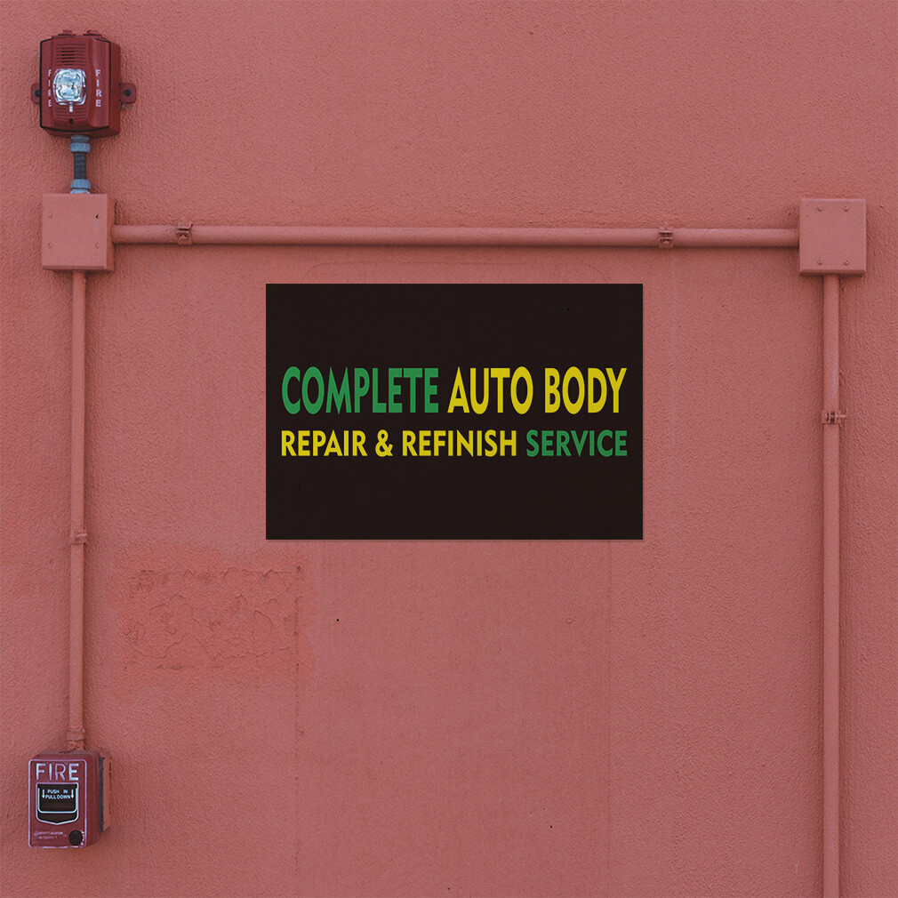 Decal Stickers Auto Body Repair & Refinish Service Vinyl Store Sign Label