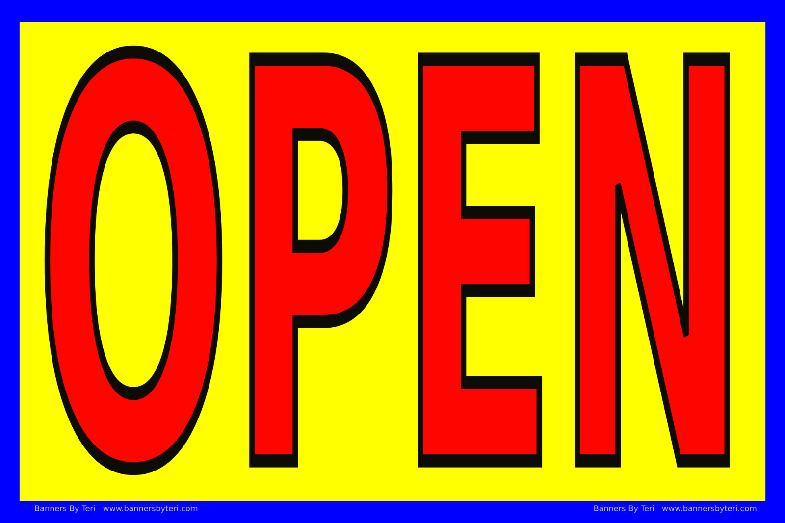 OPEN – Vinyl Banner Signs – Several Sizes – Fast Shipping – USA MADE QUALITY