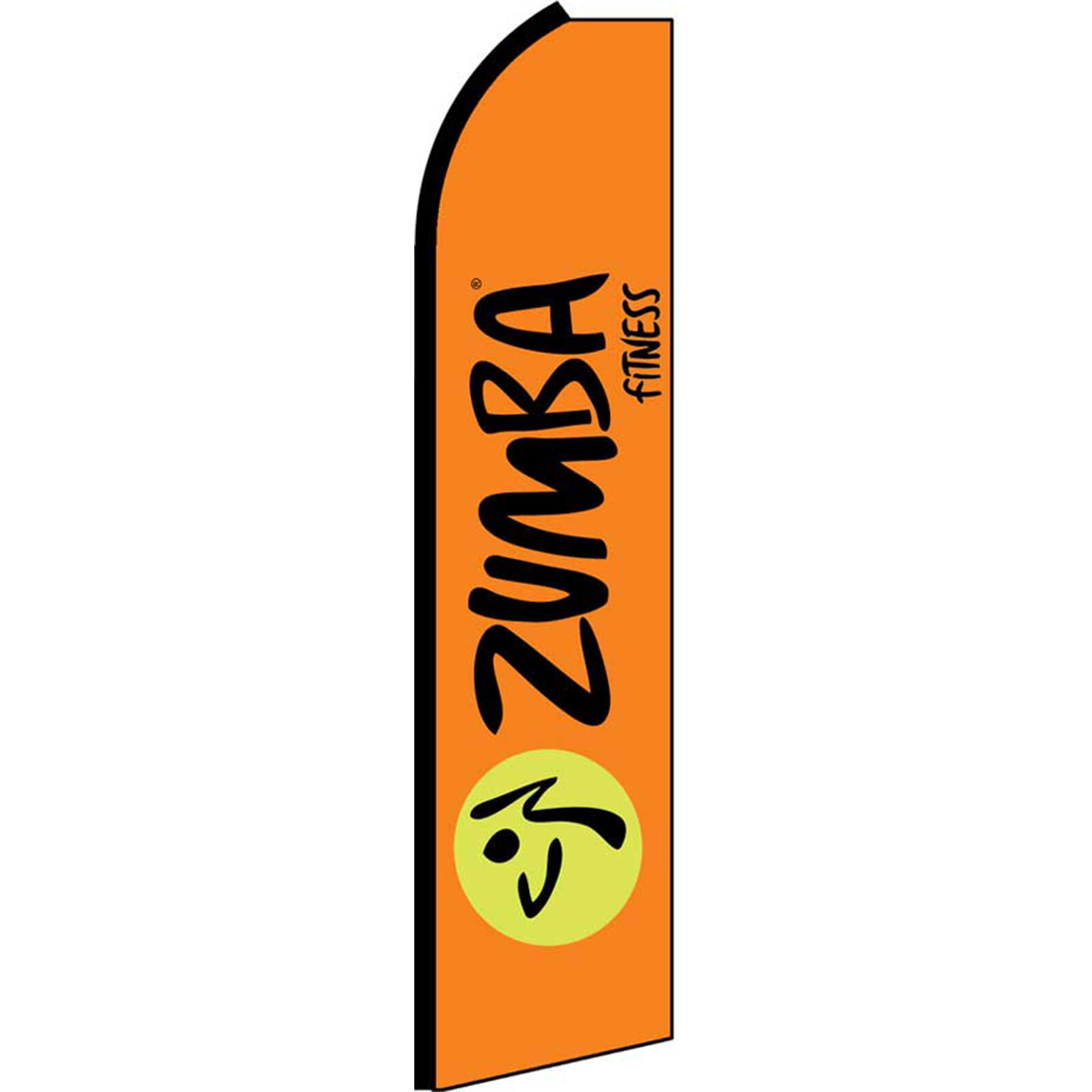 Zumba Fitness 3 ft X 11 1/2 ft Polyester Swooper Flag