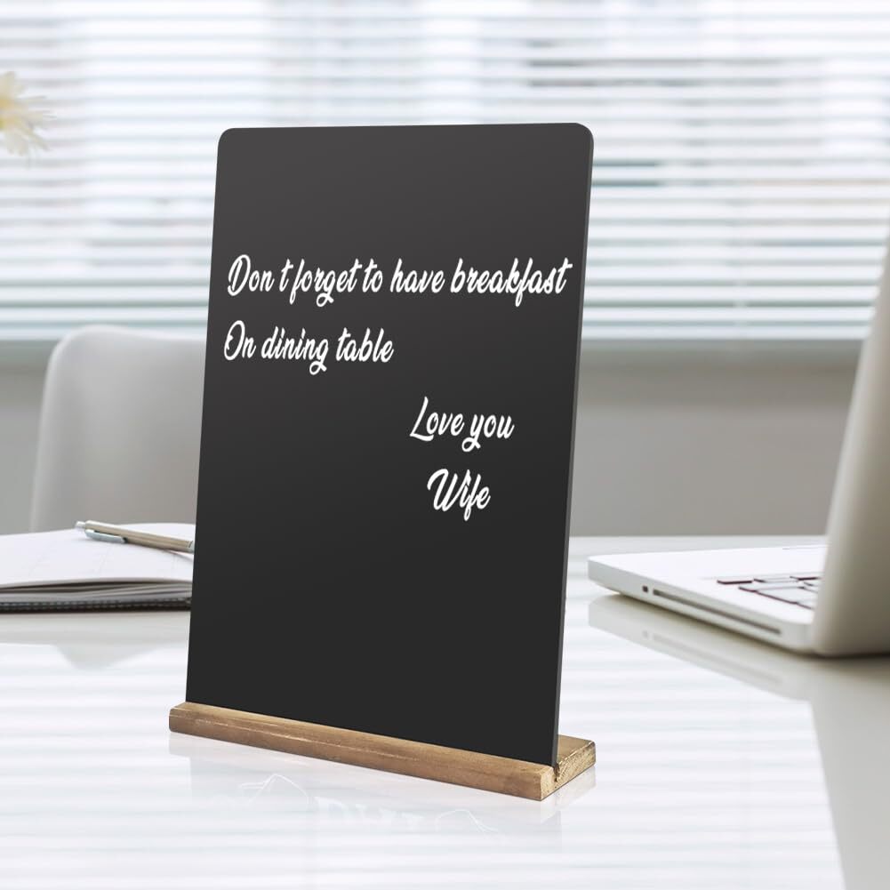 Double-Sided Tabletop Chalkboard Set Wooden Chalkboards Signs for Café Menus …