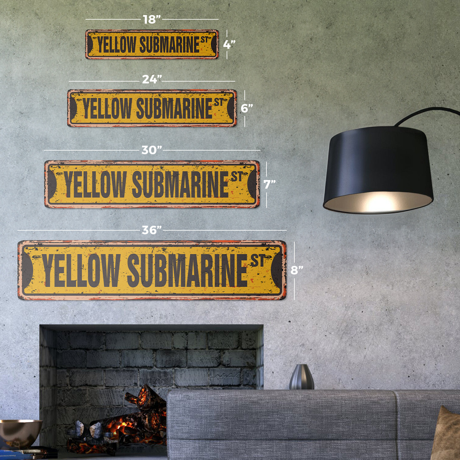 YELLOW SUBMARINE Vintage Street Sign Metal Plastic new music Penny Lane