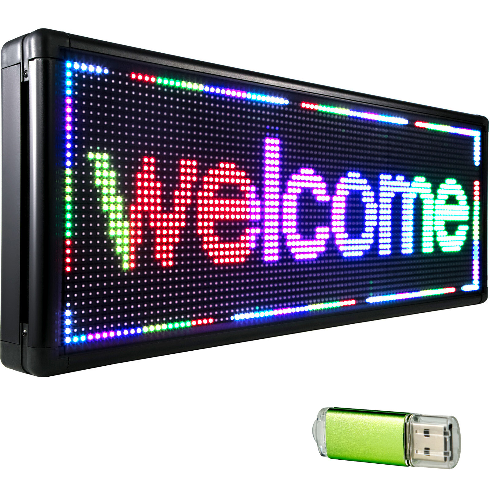 40″X15″ LED Sign Scrolling Message Display Board Full Color Programmable Board