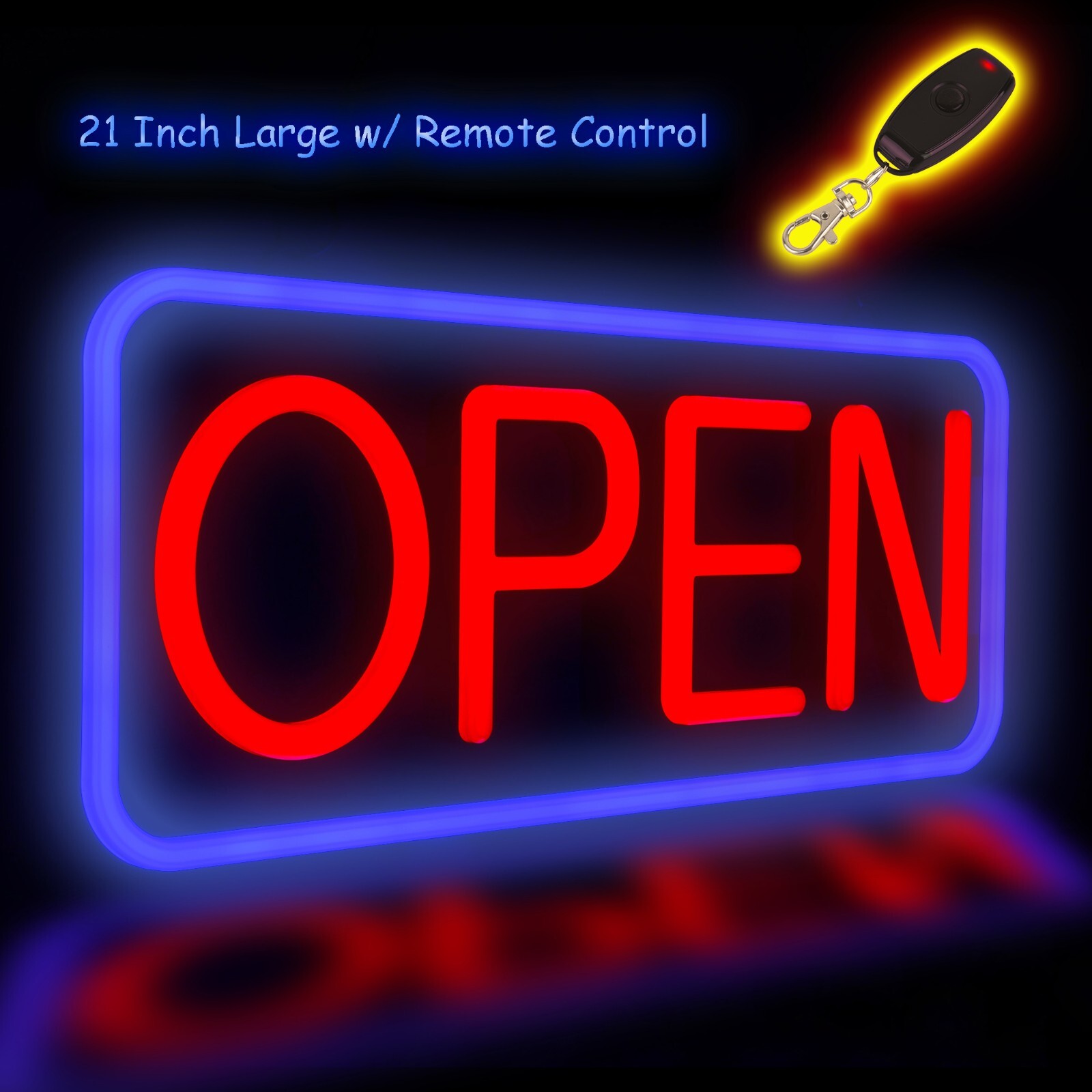 Open Sign For Business LED Neon 21″ Large Light Bright Restaurant Bar Store Shop