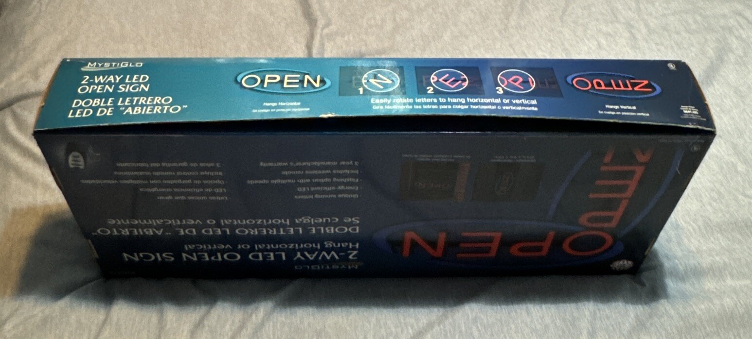 Mystiglo 2 Way Led Sign BRAND NEW Model 345713