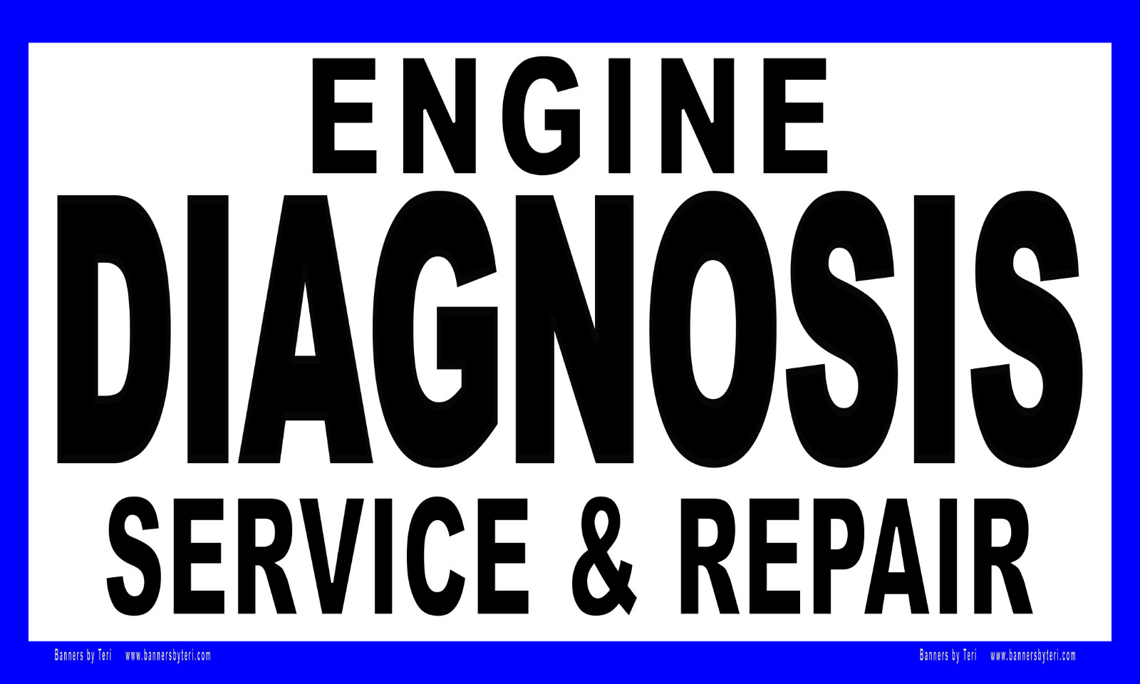 ‘CHECK ENGINE’ & ENGINE ‘DIAGNOSIS’ Banner Signs -Vinyl – 7 Sizes -Fast Ship-USA