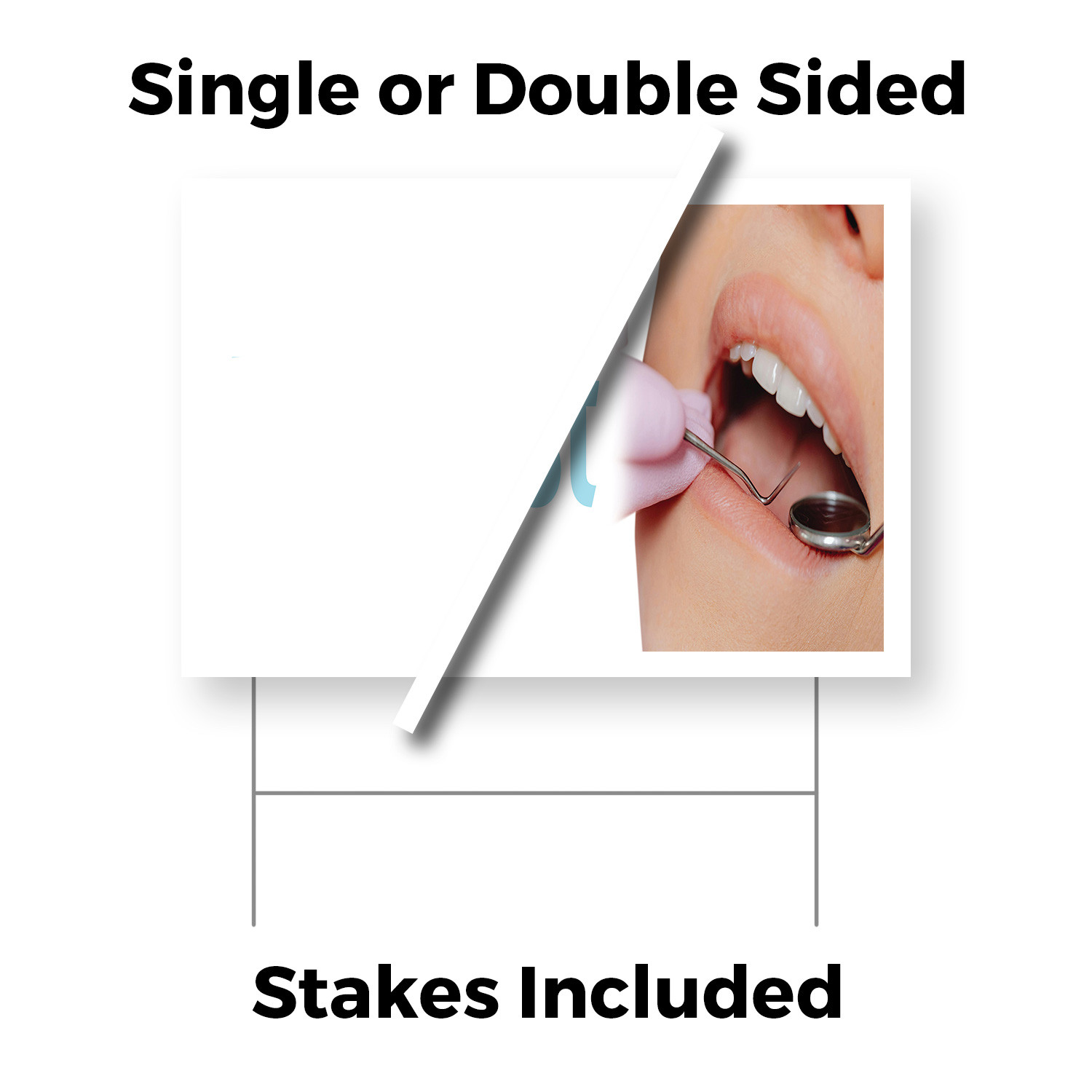 Dentist Yard Sign Professional Dental Care, Clinics, Family Services
