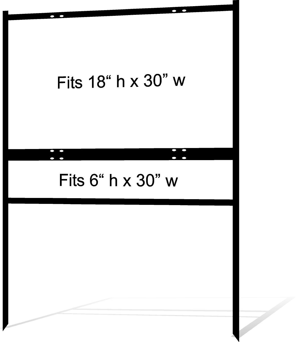 Real Estate Yard Sign Metal Frame, 18 x 30 Slide-In (1) Rider, Black (Pack of 1)