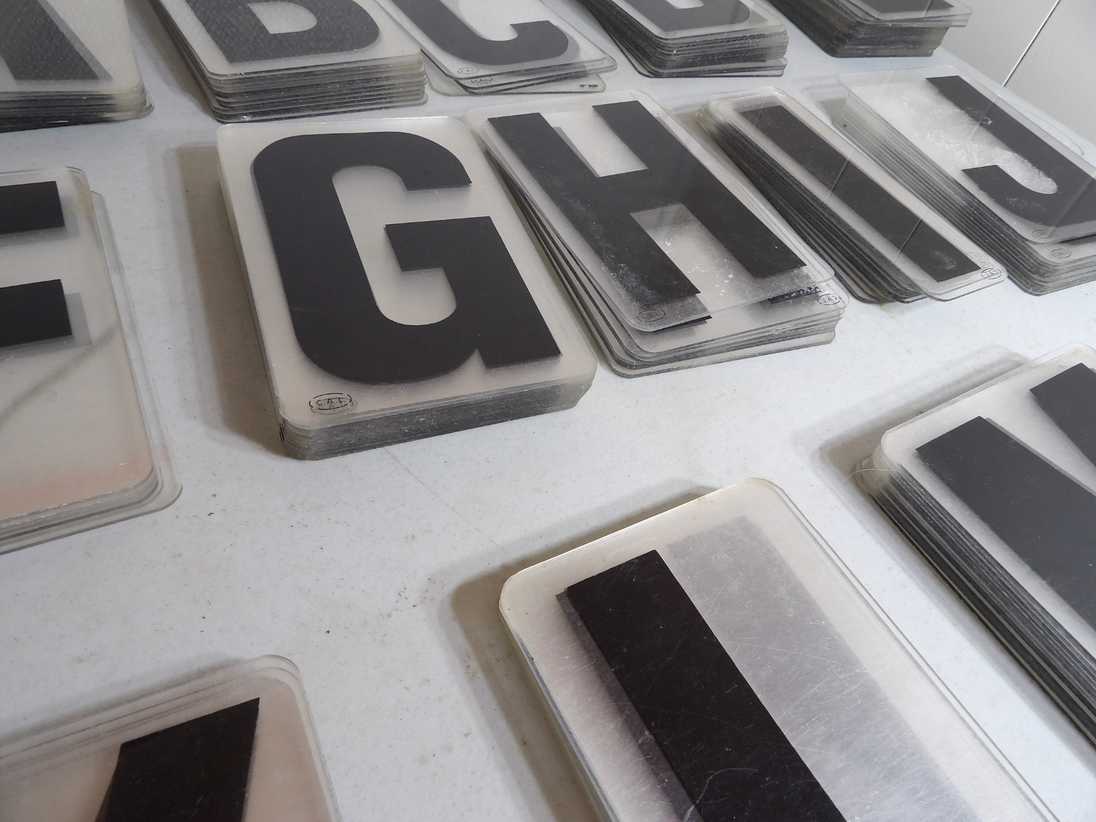 Large Lot of 6″ Tall Marquee Sign Hard Plastic Letters ( Cal Brand )