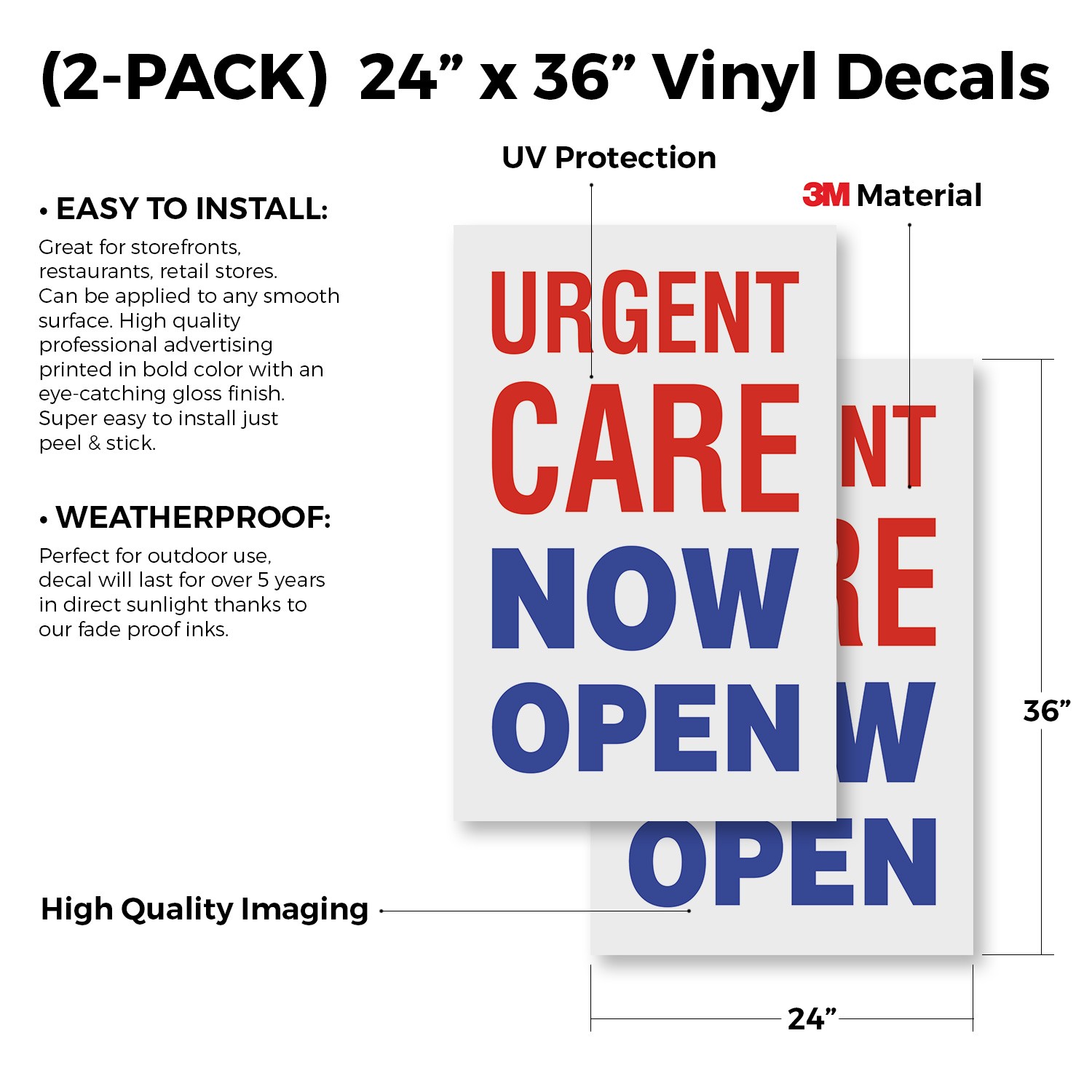 Urgent Care Now Open Heavy Duty A-Frame Sidewalk Sign Medical Services