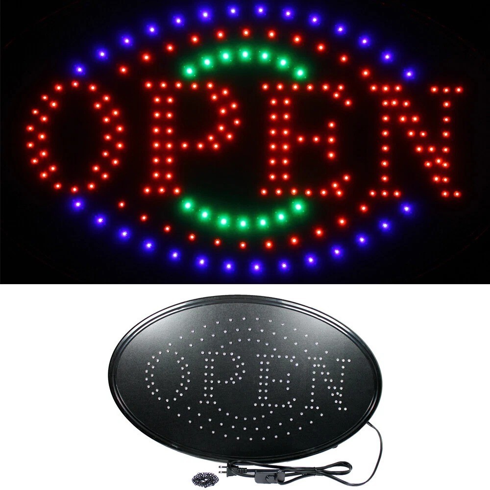 Ultra Bright OPEN LED Sign, Energy Efficient Window Display Light, 19×10 161