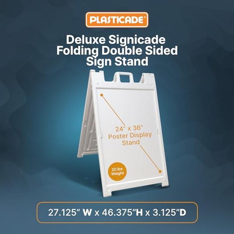 Portable Folding A Frame Sidewalk Sign Double Sided Display Quick Change System