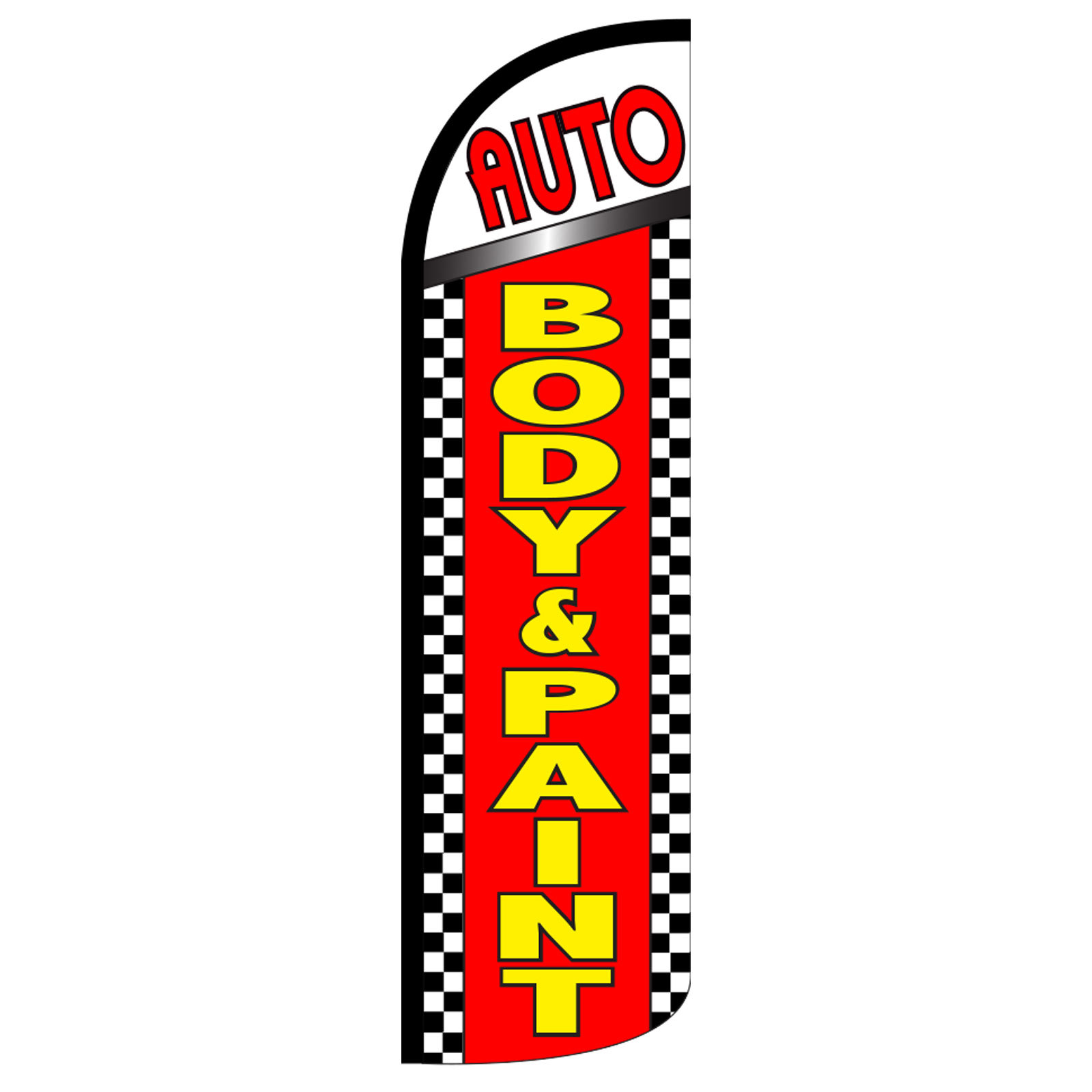 Auto Body & Paint Flag Flutter Feather Banner Swooper