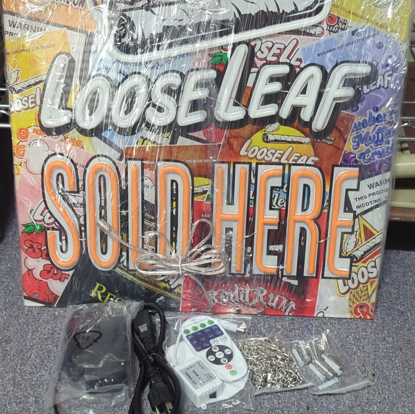 LooseLeaf LED Multicolor Exterior Hanging Frame Sign with Remote & Hardware
