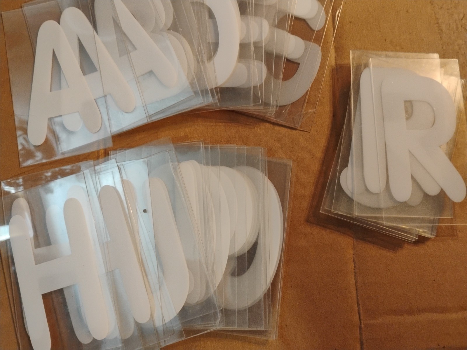 Sign Letters, Numbers Outdoor 224 pcs Clear Plastic w/ White Letters Red Numbers