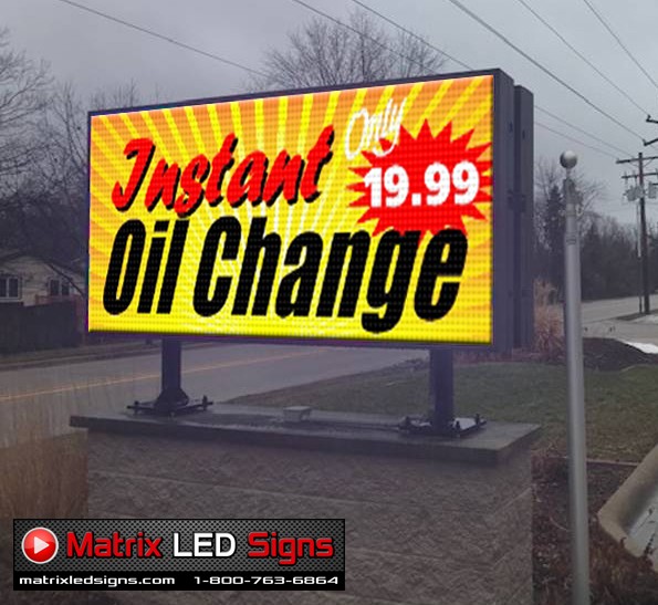 LED Sign Outdoor Full Color 2 Sided LED Programmable Message Digital Sign P6