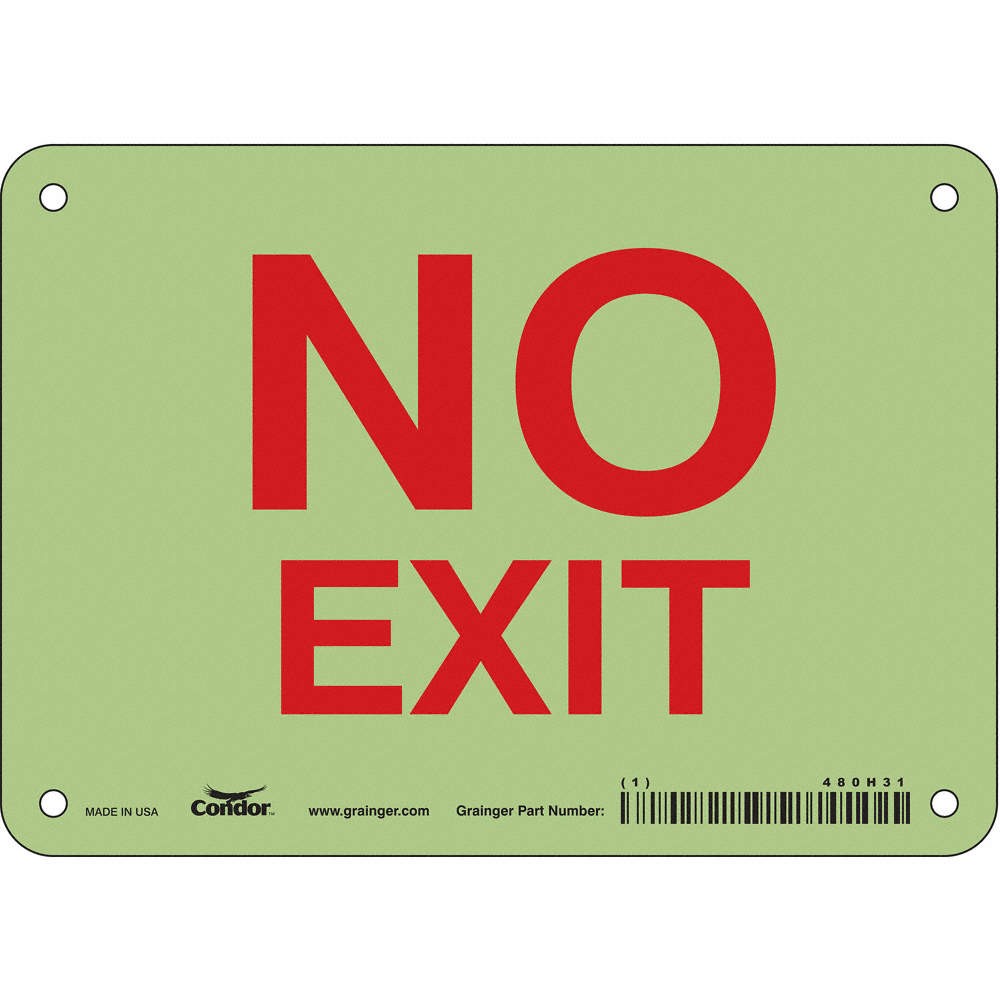 CONDOR 480H31 Safety Sign,5 in x 7 in,Polyethylene 480H31