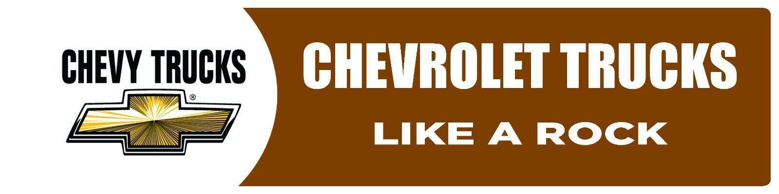 Chevrolet Trucks | Branded Premium Decorative Display Sign | 6″h x 24″w