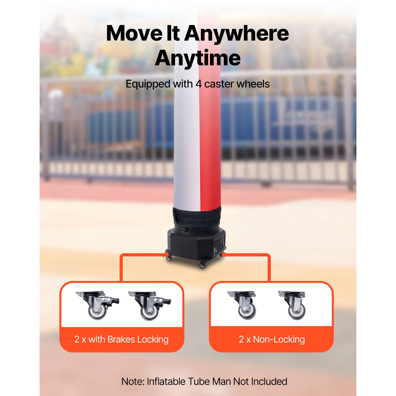 Uimoso Inflatable Tube Man Blower 1/2 HP for Waving Tube Display, No Inflatable