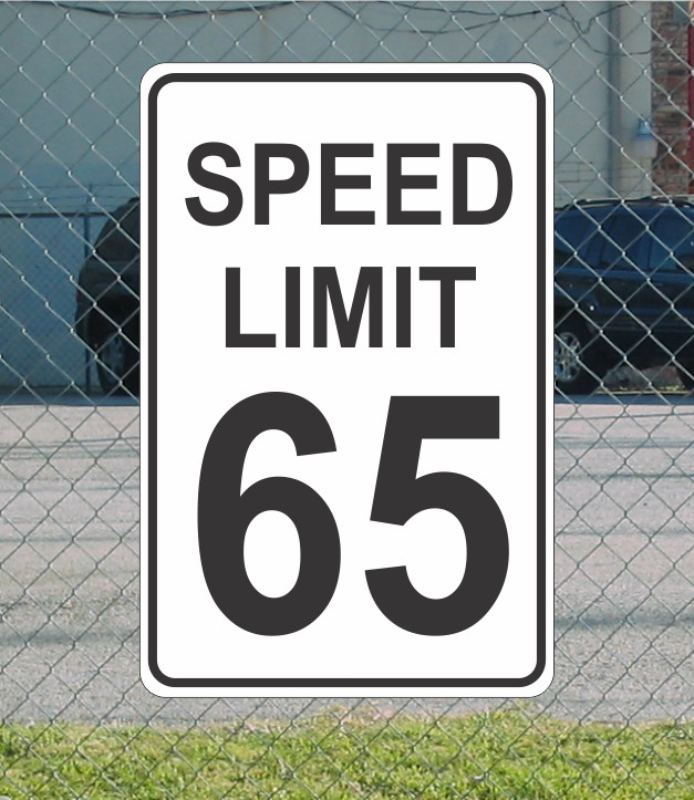 Speed Limit 65 Metal Sign for Street Road Highway Parking Lot 12″x18″ mph