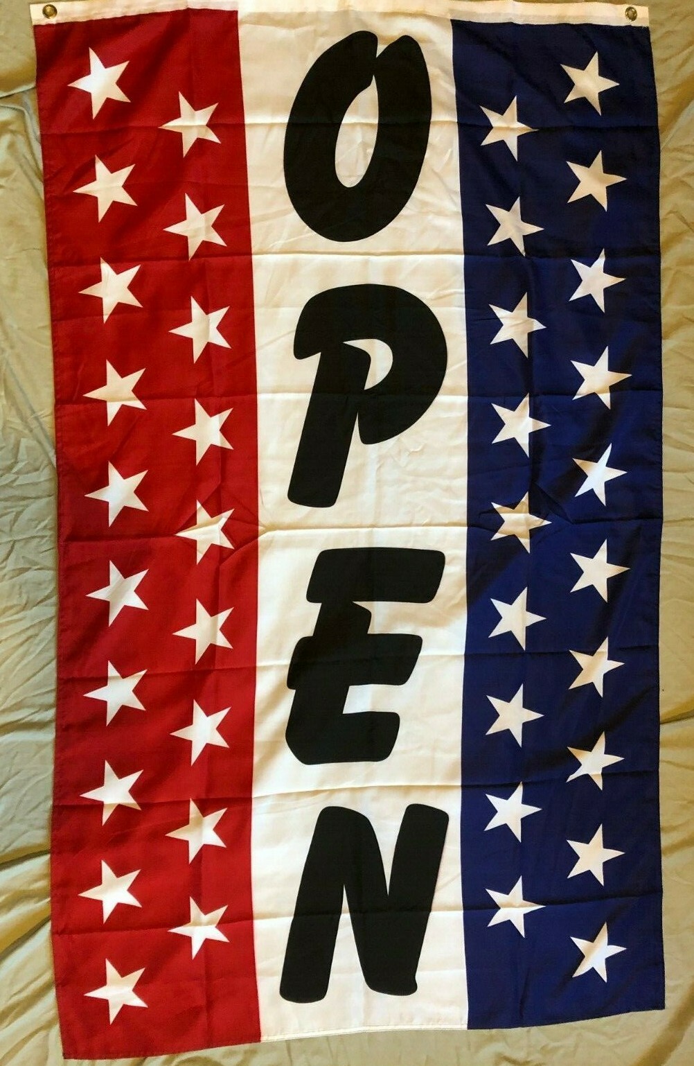 Vertical Open with Stars new 3x5ft fade and weather resist flag us seller