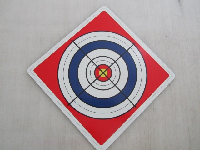 RED Shooting Target Metal Sign 12″x12″ Plinking Range Practice Indoor Outdoor
