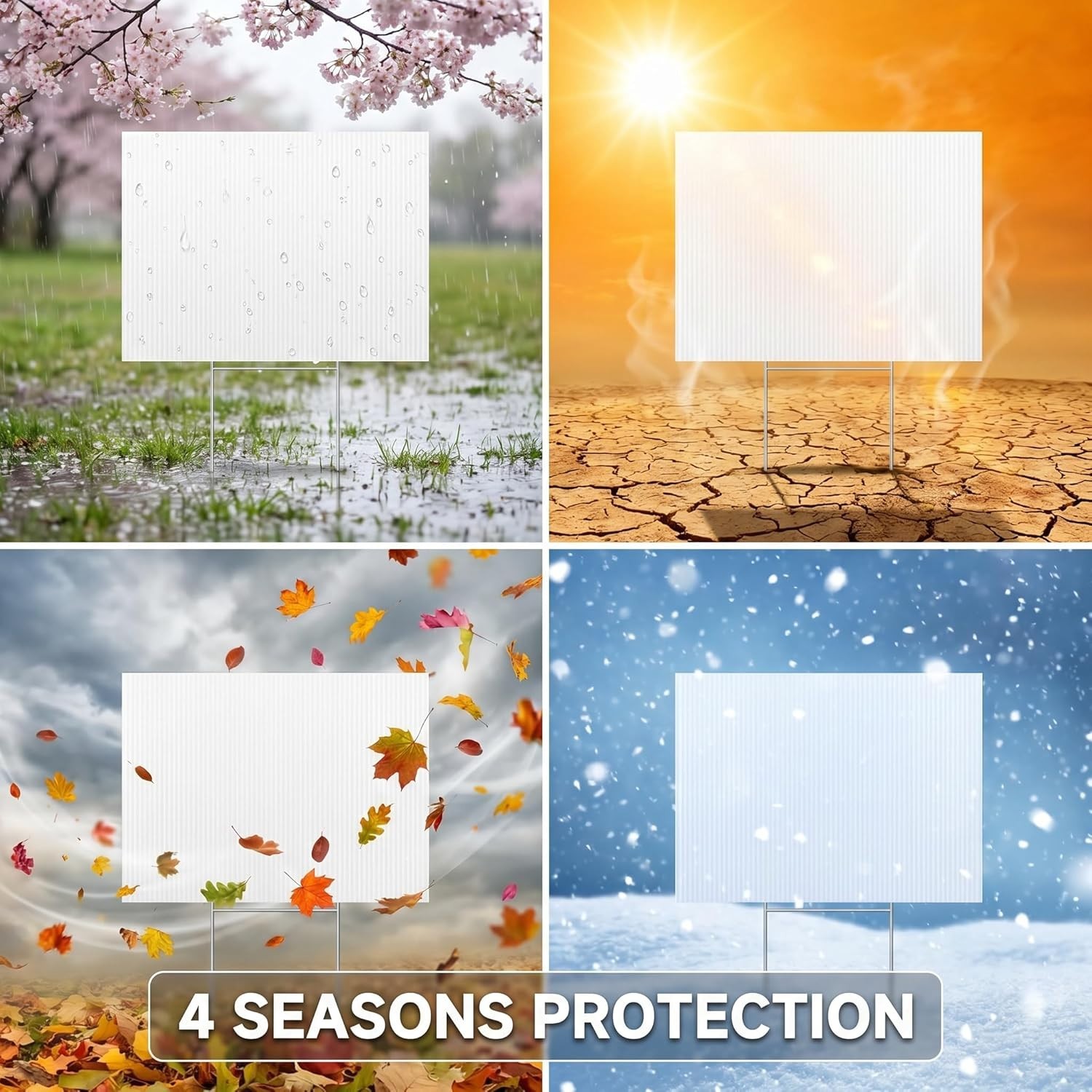 20 Pack Blank Yard Signs – 18×24 Weatherproof for Custom Events & Promotions