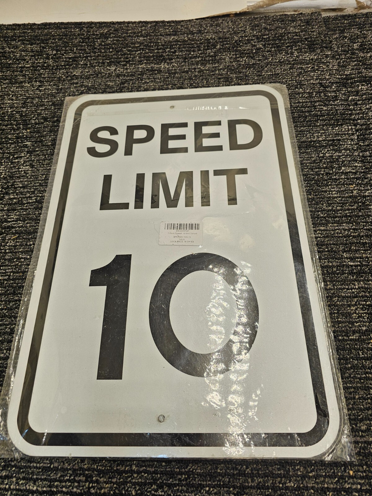 (QTY 2) Speed Limit 10 MPH Sign Slow Down Traffic Sign 12″x18″ Rust Free 40Mil
