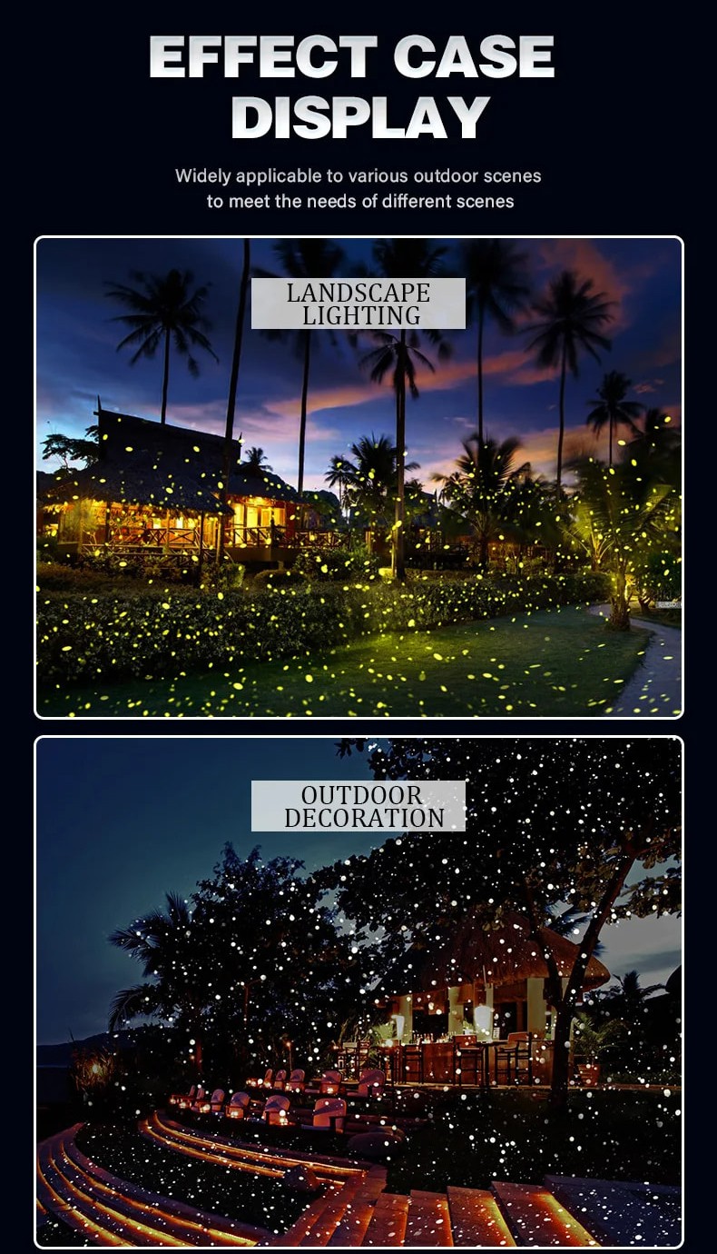 30W Dynamic Waterproof LED Firefly Projector Light In/Outdoor Garden Home Decor