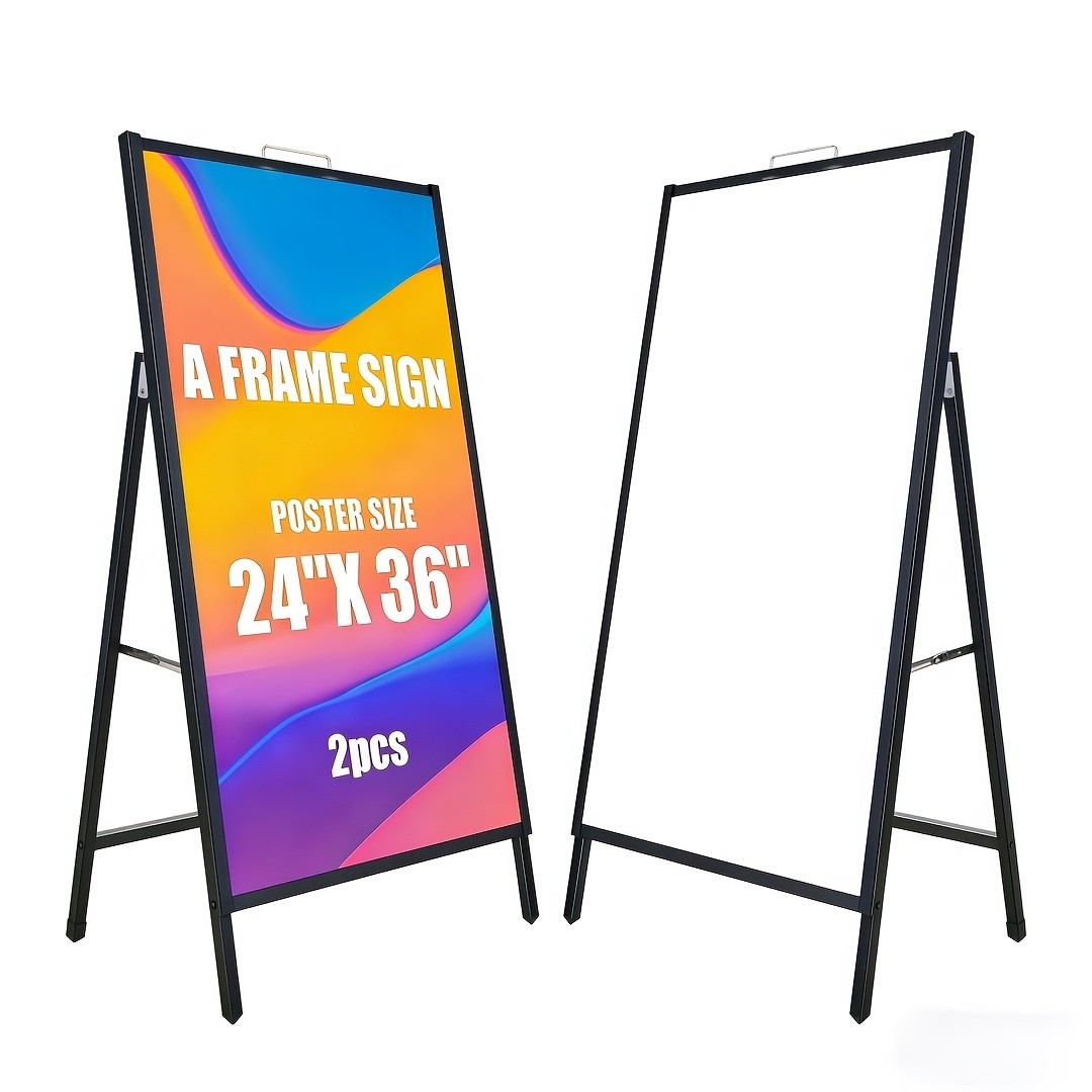 1/2pcs Heavy Duty Metal A-Frame Sidewalk Sign