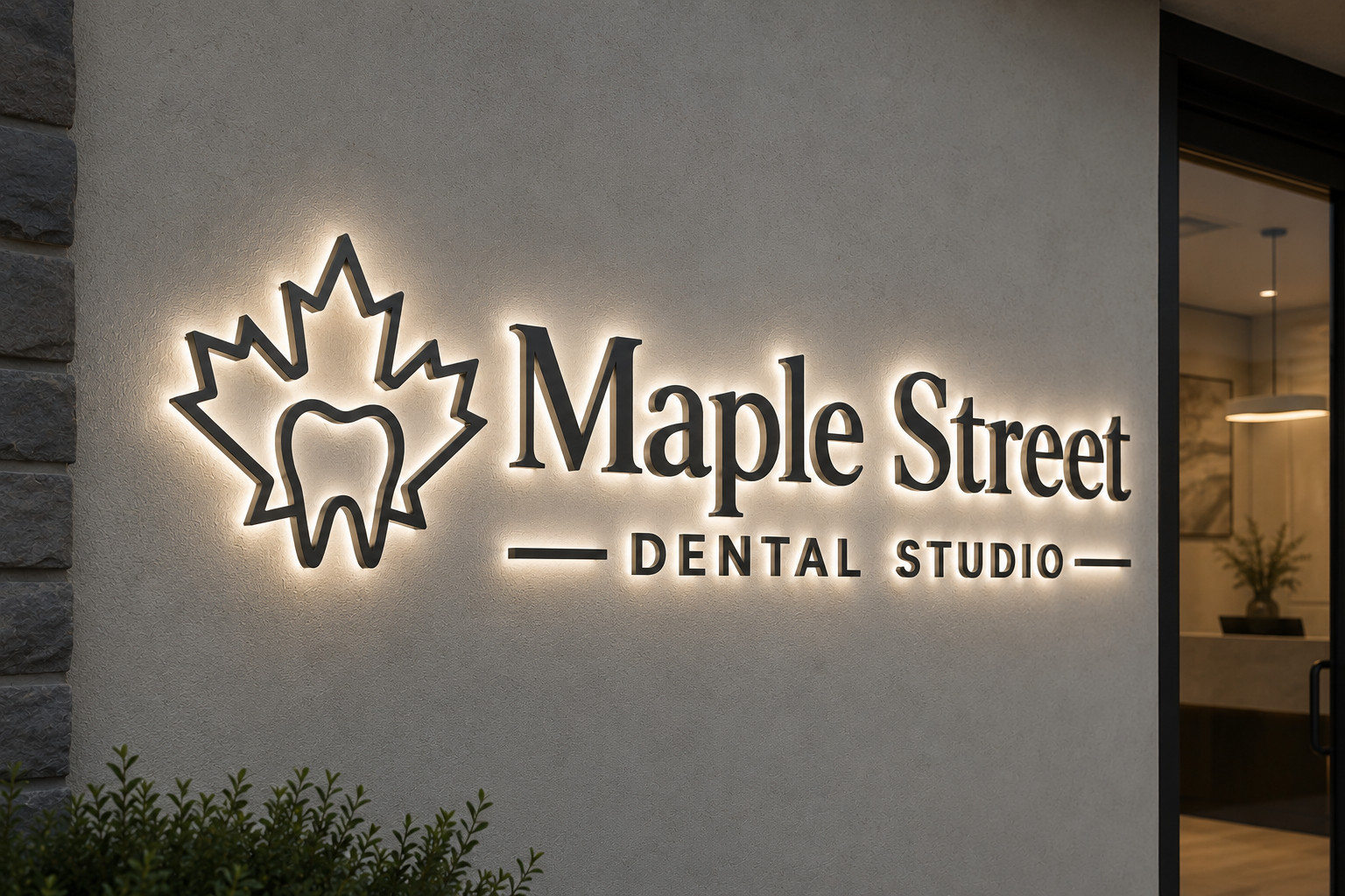 3D Laser Cut Backlit Metal Sign – Custom Outdoor Business Logo Wall Display