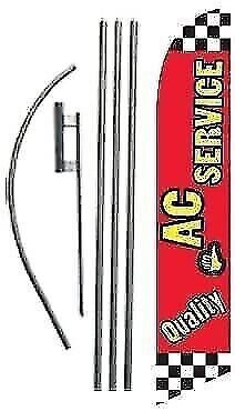 Quality AC Service Auto Repair Advertising Feather Banner Swooper Flag Sign…