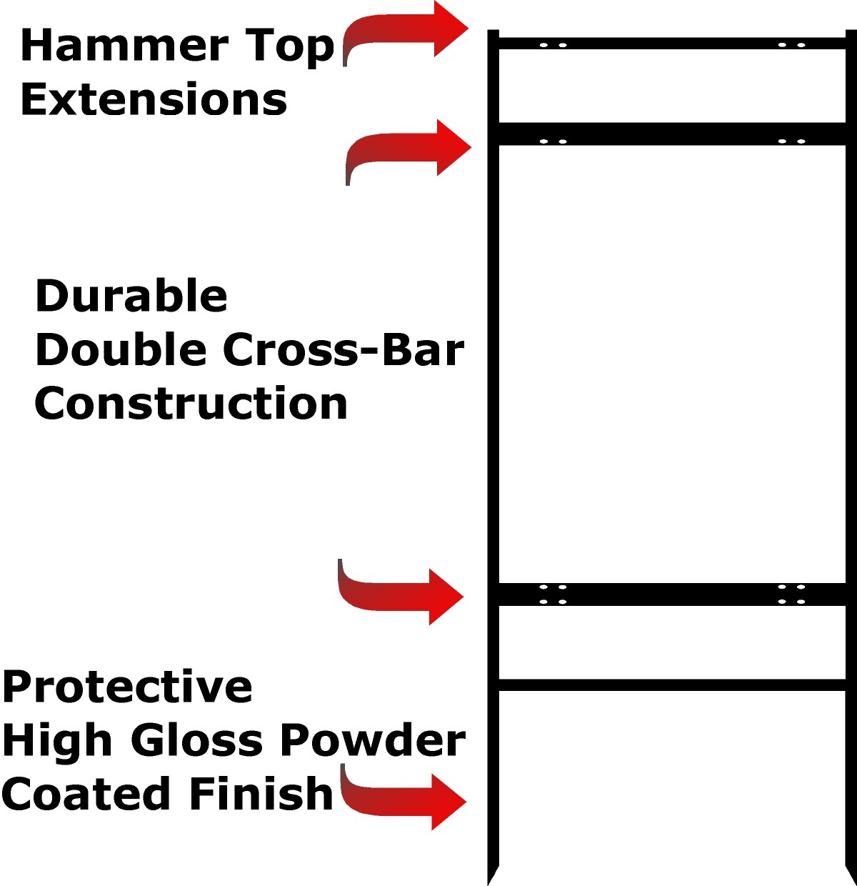 Real Estate Yard Sign Metal Frame, 30 x 24 Slide-In (2) Rider, Black (Pack of 1)