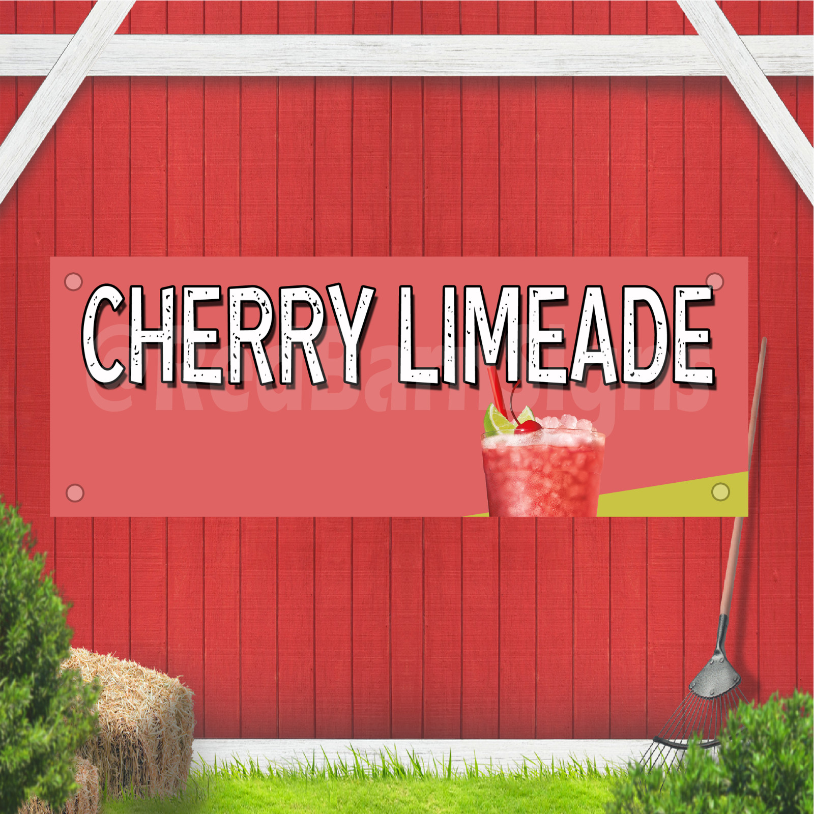 Cherry Limeade Indoor Outdoor Vinyl Banner Design