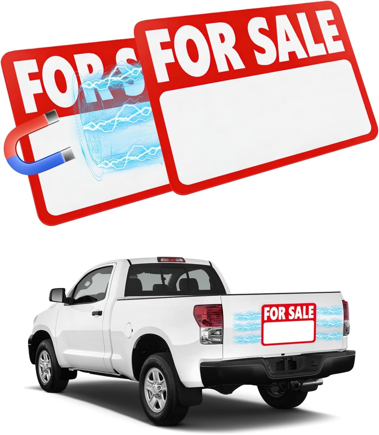 2 Pcs Magnetic for SALE Signs for Vehicles, for SALE Sign Car, Magnet Signs for
