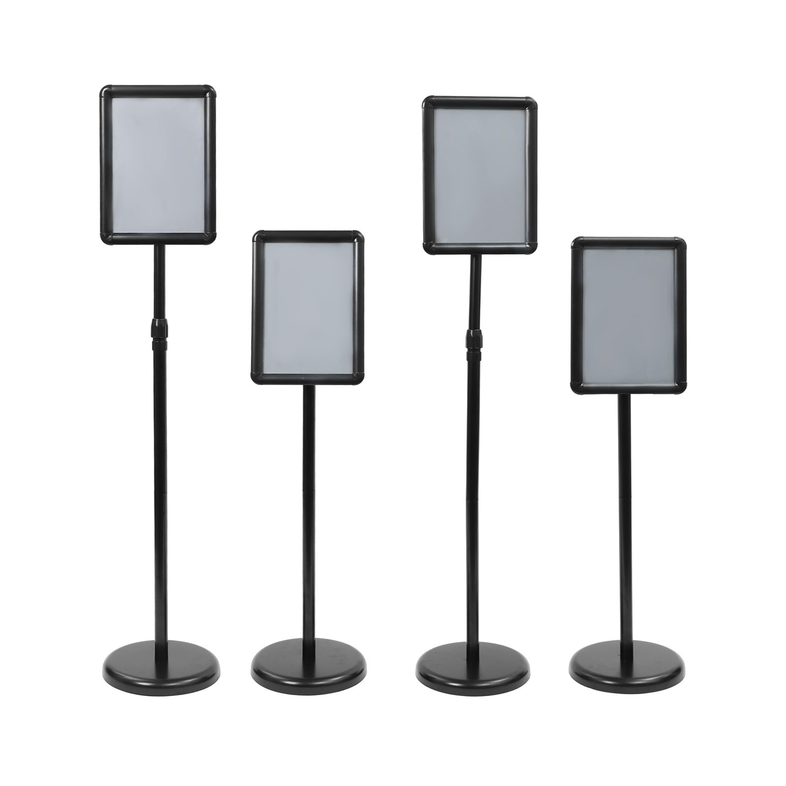 4 Packs Sign Stands Adjustable Floor Standing Sign Holder Pedestal Poster Stand