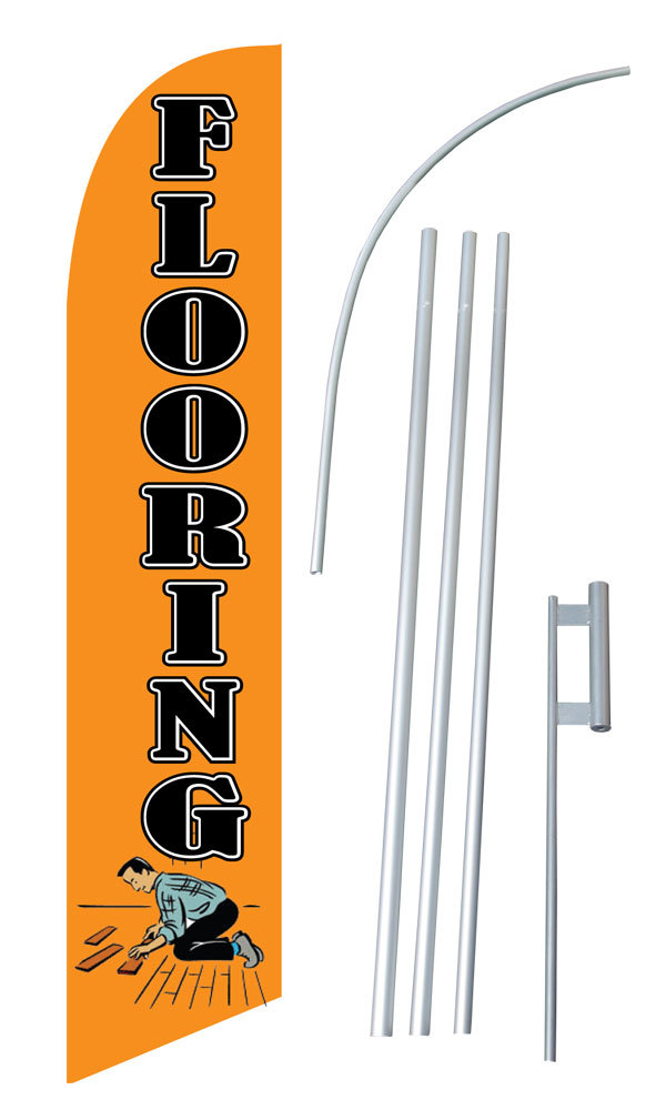 Flooring Orange Windless Swooper Flag Bundle