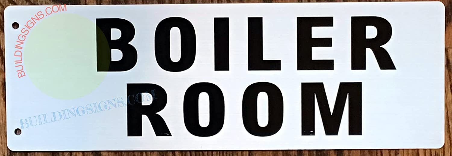 Boiler Room Sign -Two-Sided/Double Sided Projecting, Corridor