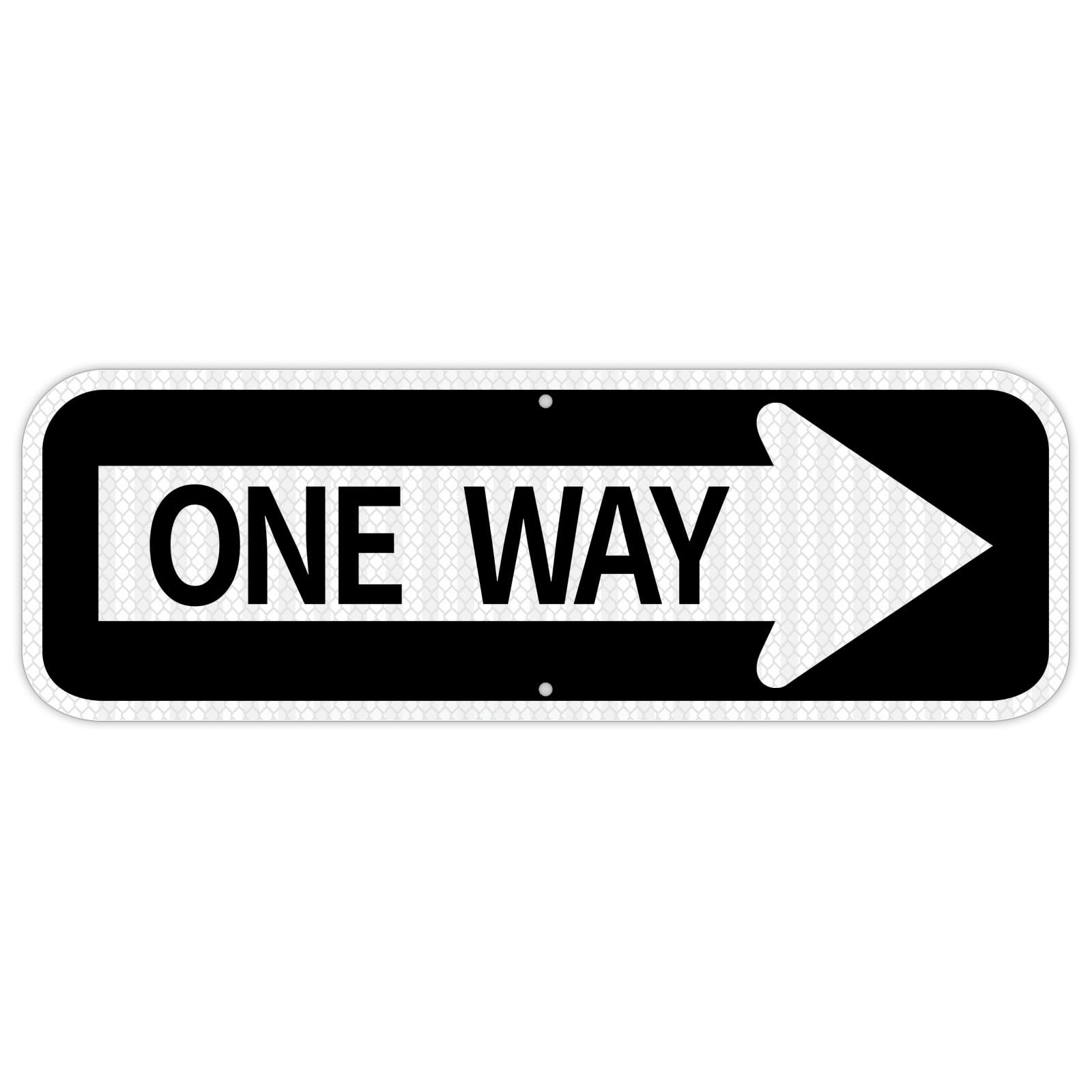 One Way Left Arrow Traffic Sign – 18″x6″ Engineer Grade Prismatic Reflective …