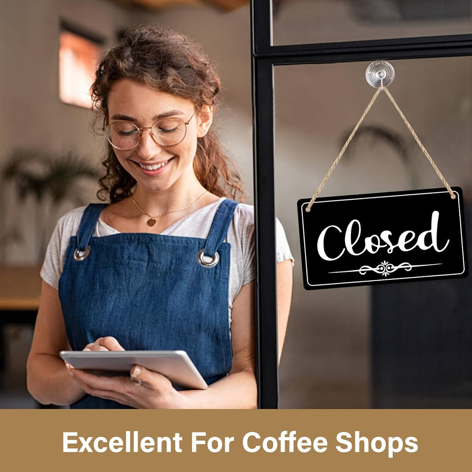 Open Signs Double Sided Open Closed Sign Business Hours Sign Hanging Business Op