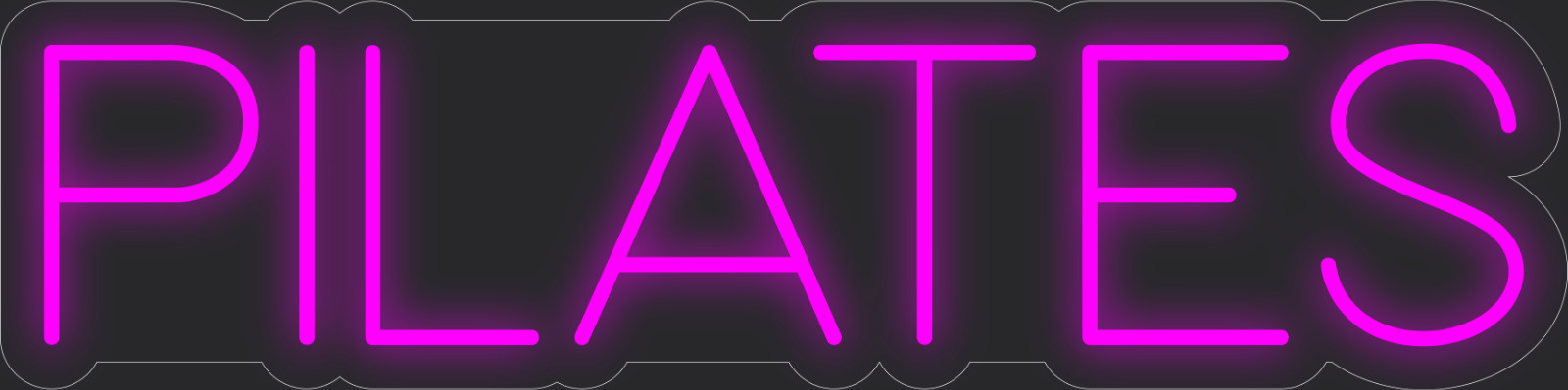 Pilates Neon LED Sign Business Wall Decor Lighted Store Sign 36 x 9 in.