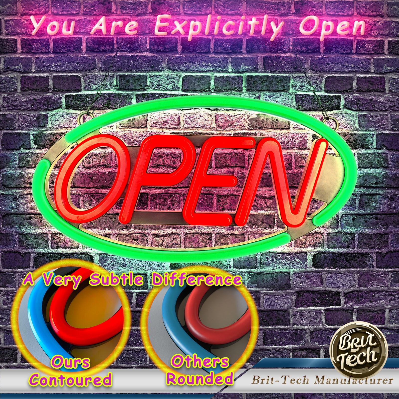 Large LED Open Sign 24″ Neon Bright Light for Business Restaurant Bar Store Shop