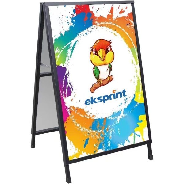 A Frame Sidewalk Sign, Heavy Duty Sandwich Board Signs 24×36 in(print included)