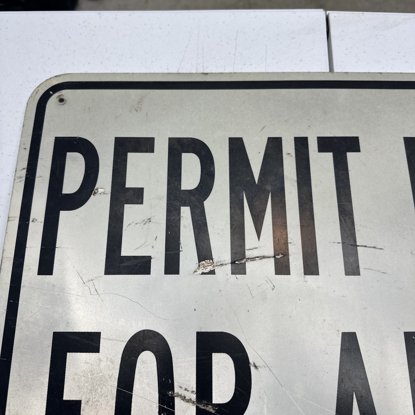 Permit Required For All Signs In City Aluminum Sign 24×30