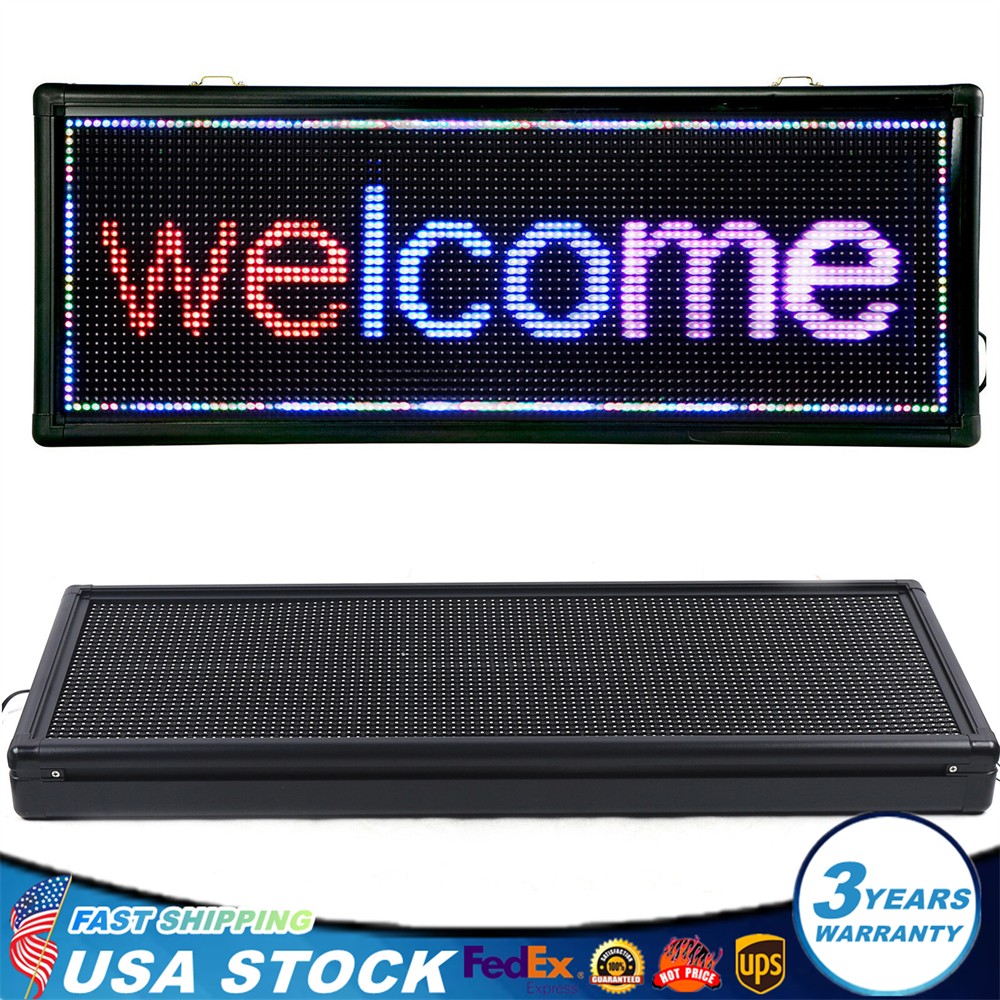 40″x15″ LED Scrolling Sign Programmable Digital Display Board Sign Full Color