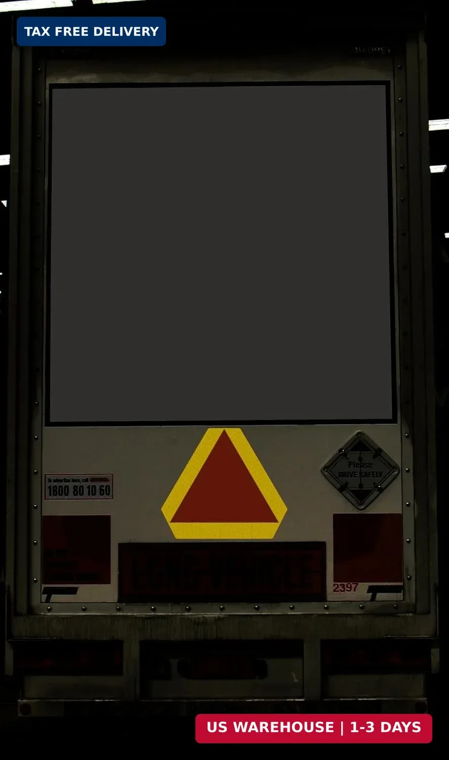 IGNIXIA (Pack of 02) Slow Moving Vehicle Sign, PVC Vinyl Decal Slow Moving Vehic