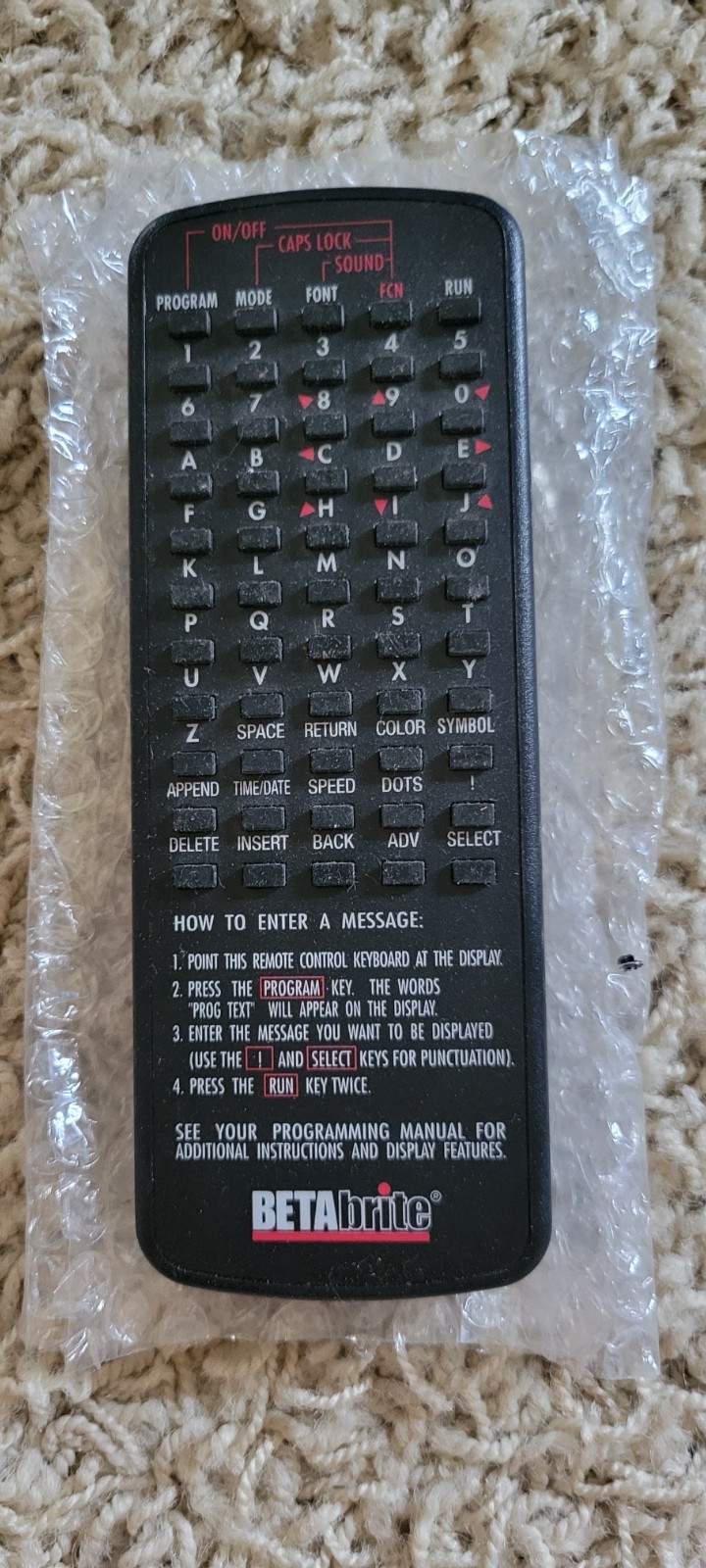 BetaBrite Programmable LED Scrolling Sign Beta Brite w/Remote – Works – 26″